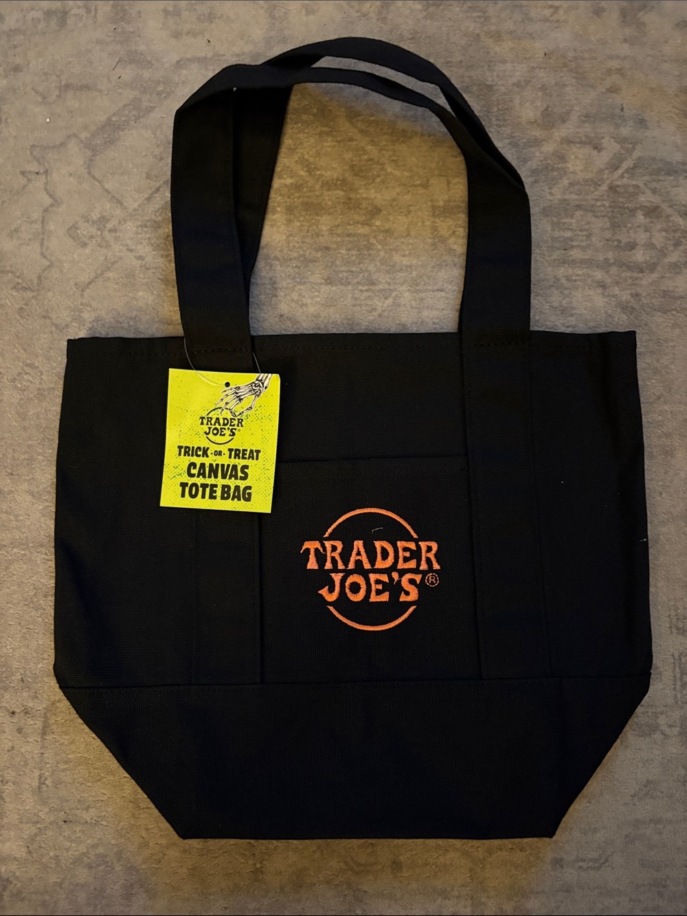 Trader Joe’s Black Canvas Tote Bag